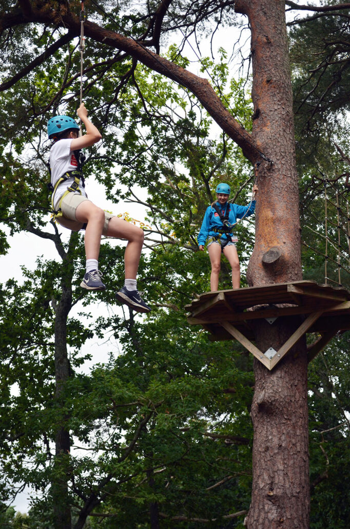 The older sibling group conker the treetop trail
