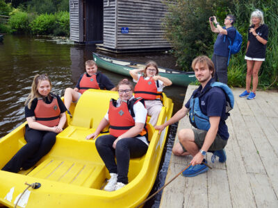 Our older SMS group ready for their pedalo