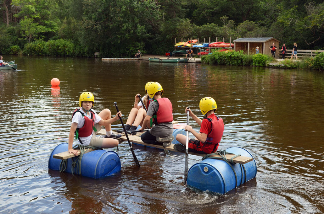 They managed to make their raft float