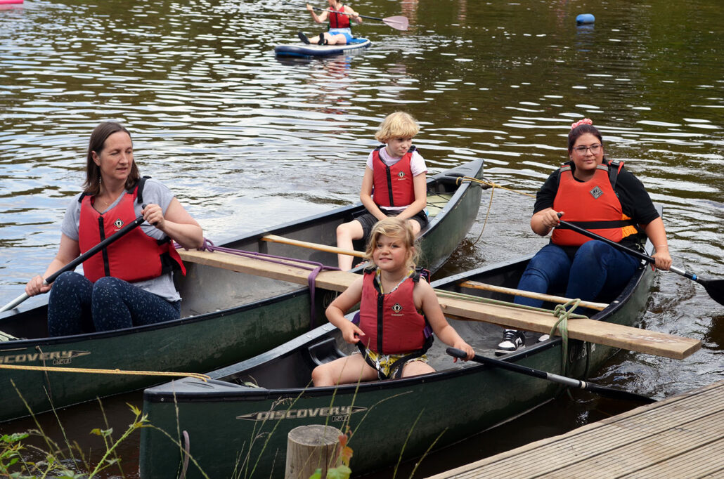 Ready for canoeing at Avon Tyrrell