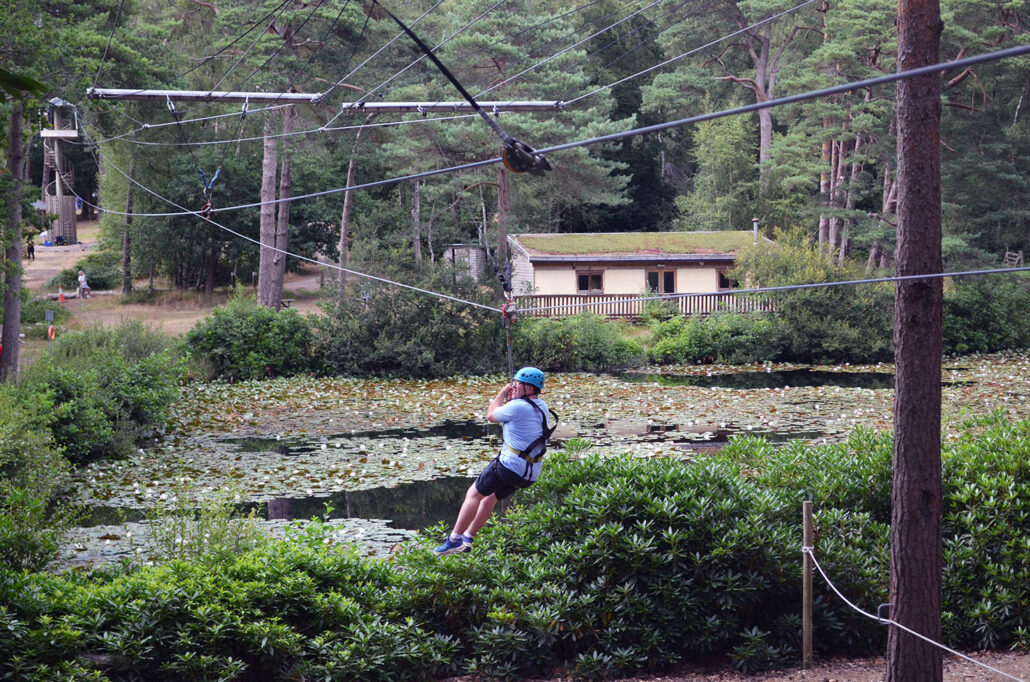 zip wire at Avon Tyrrell