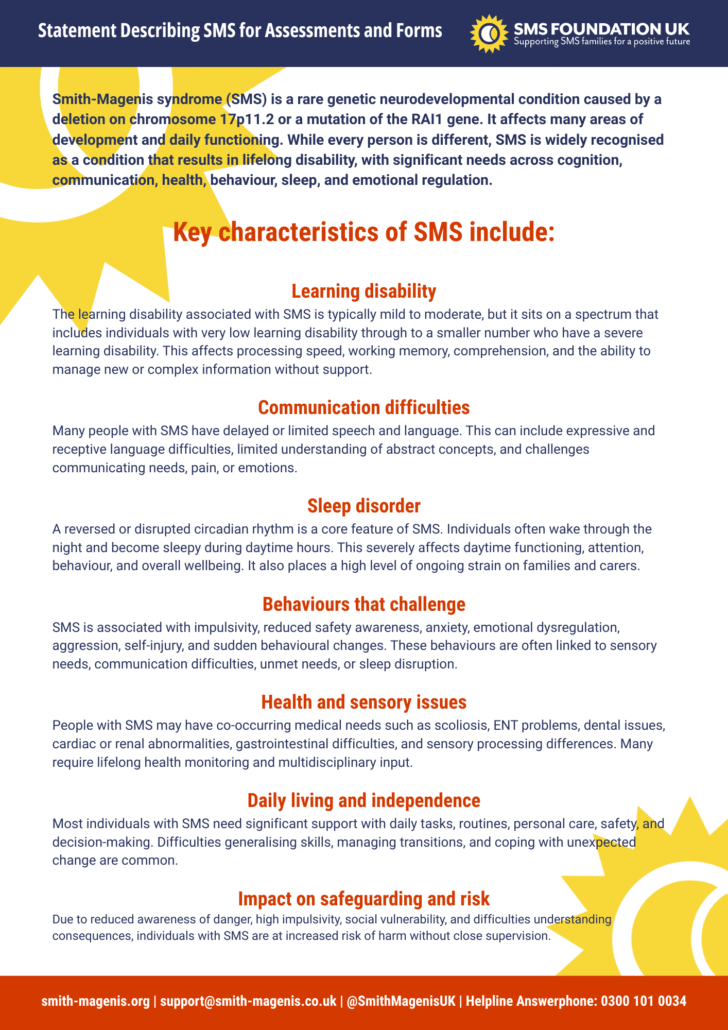 Cover image for statement of SMS document