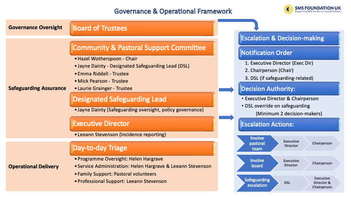 Flow diagram of governance and operational framework