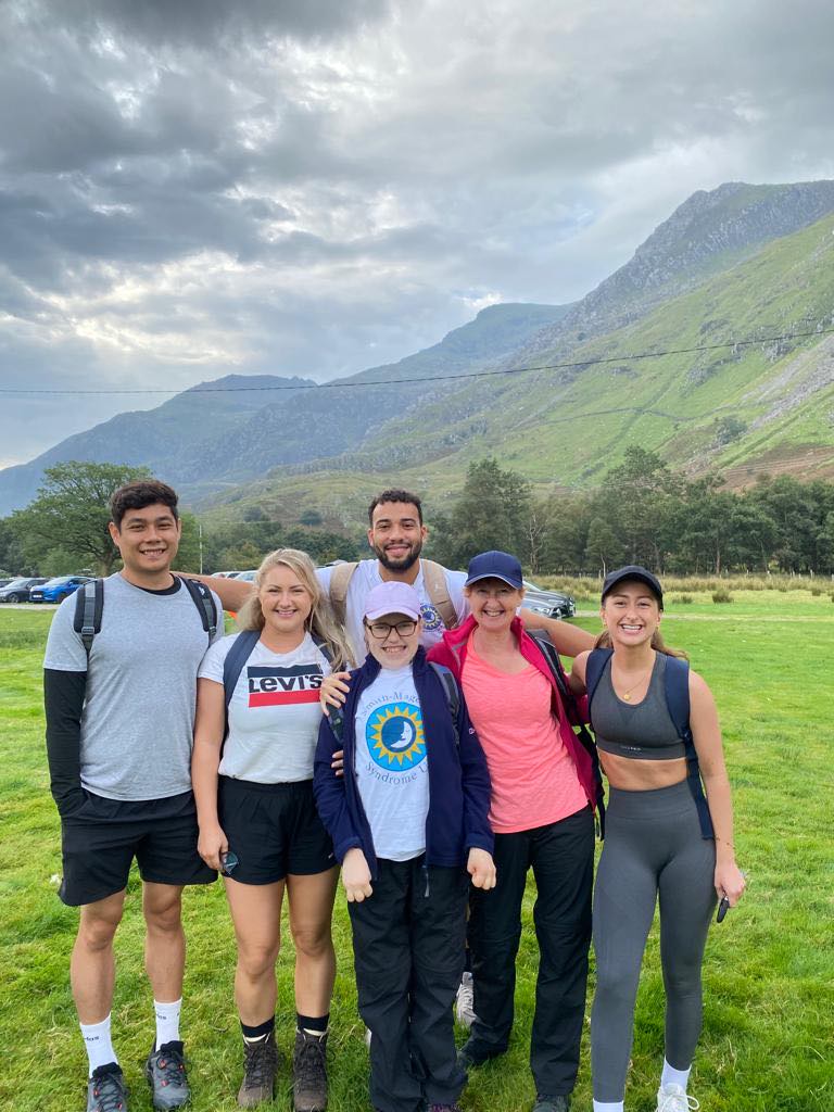 Katherine and her family ready to climb Mount Snowdon