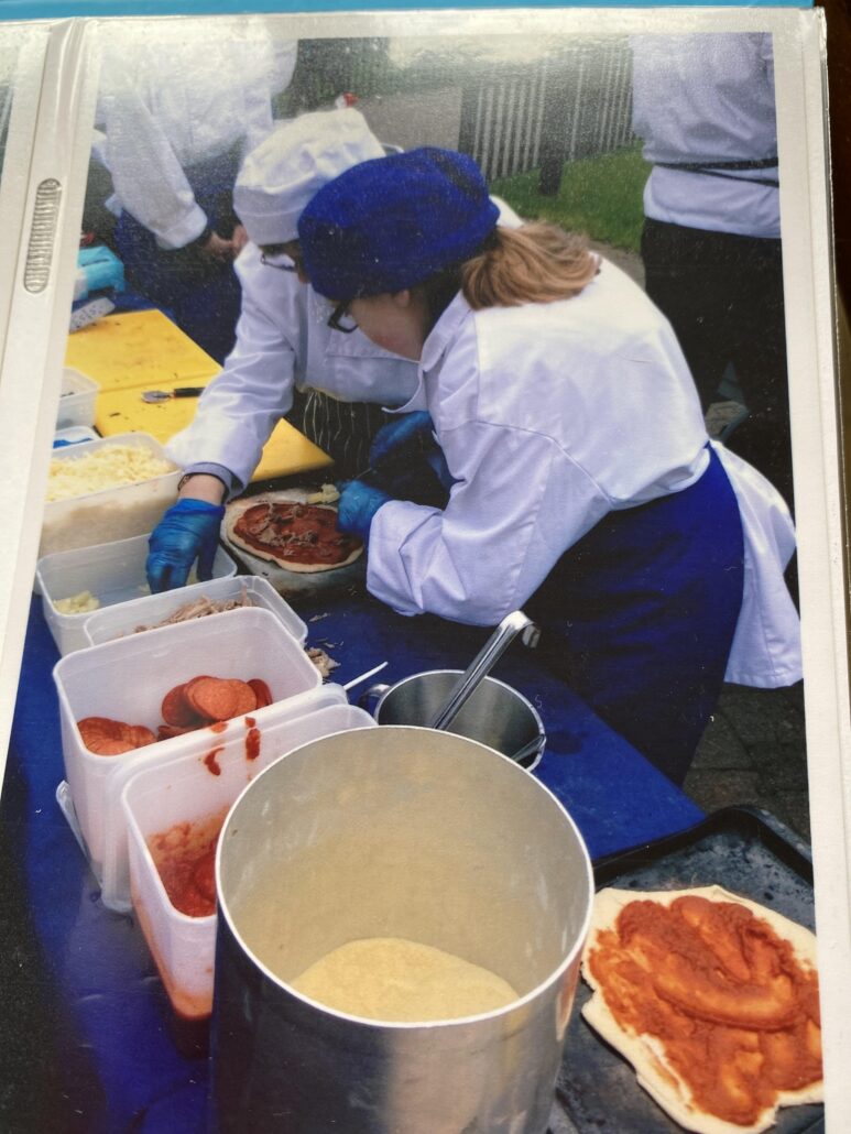 Katherine on a catering course at St Joseph's