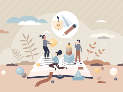 illustration of concept of child to adult development