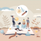 illustration of concept of child to adult development