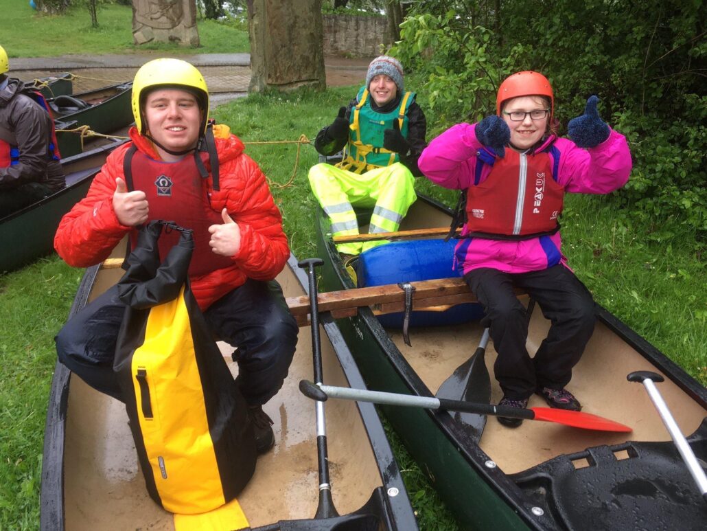 Katherine canoeing for her Duke of Edinburgh award