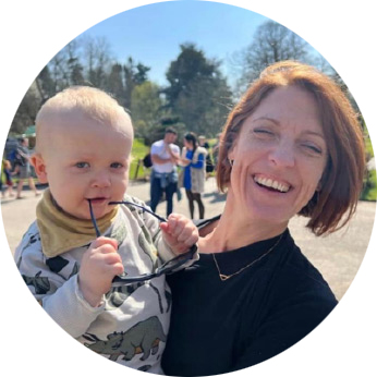 Jacqui Jenkins and her son Otis