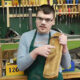 Young SMS man with wood working