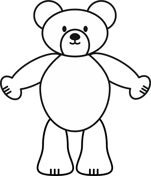 teddy bear outline