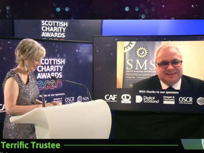 Nigel Over winner of 'Terrific Trustee' at SCVO Charity Awards 2020