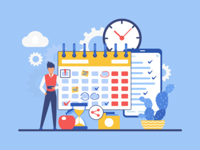 illustration of education planning symbols