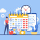illustration of education planning symbols